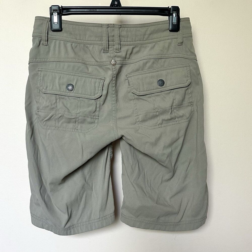 PrAna Bermuda Shorts Size 0 XS Tan Stretch Hiking Outdoors Gorpcore Safari Camp - Picture 3 of 8